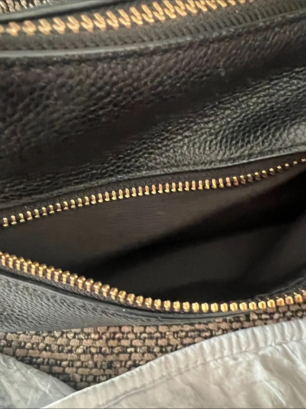 Coach Black Pebbled Leather Shoulder Hobo with Gold Hardware